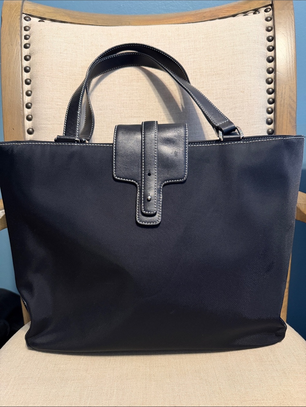 Ann Taylor Black Nylon Tote